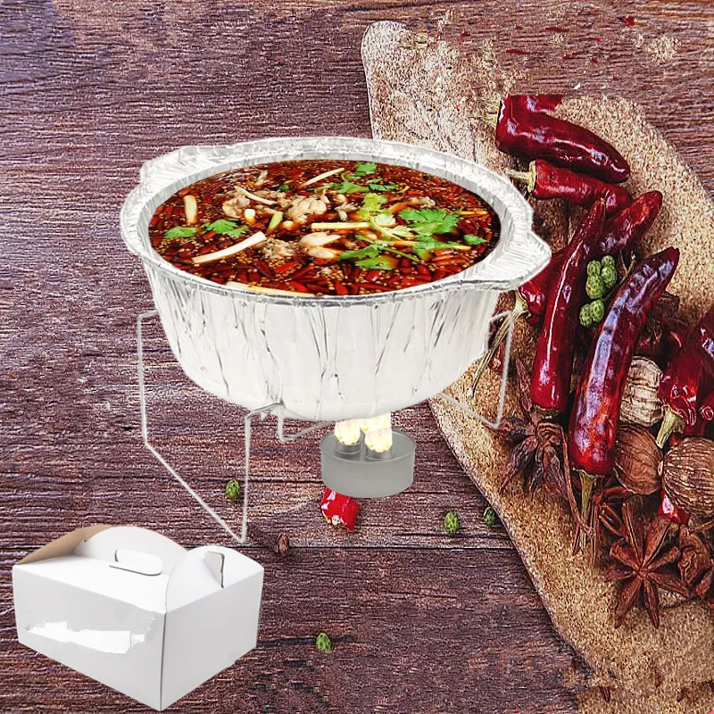 

10pcs Creative cand be heat disposable lunch box round large cooking food salad packaging boxes party dessert cups with lids