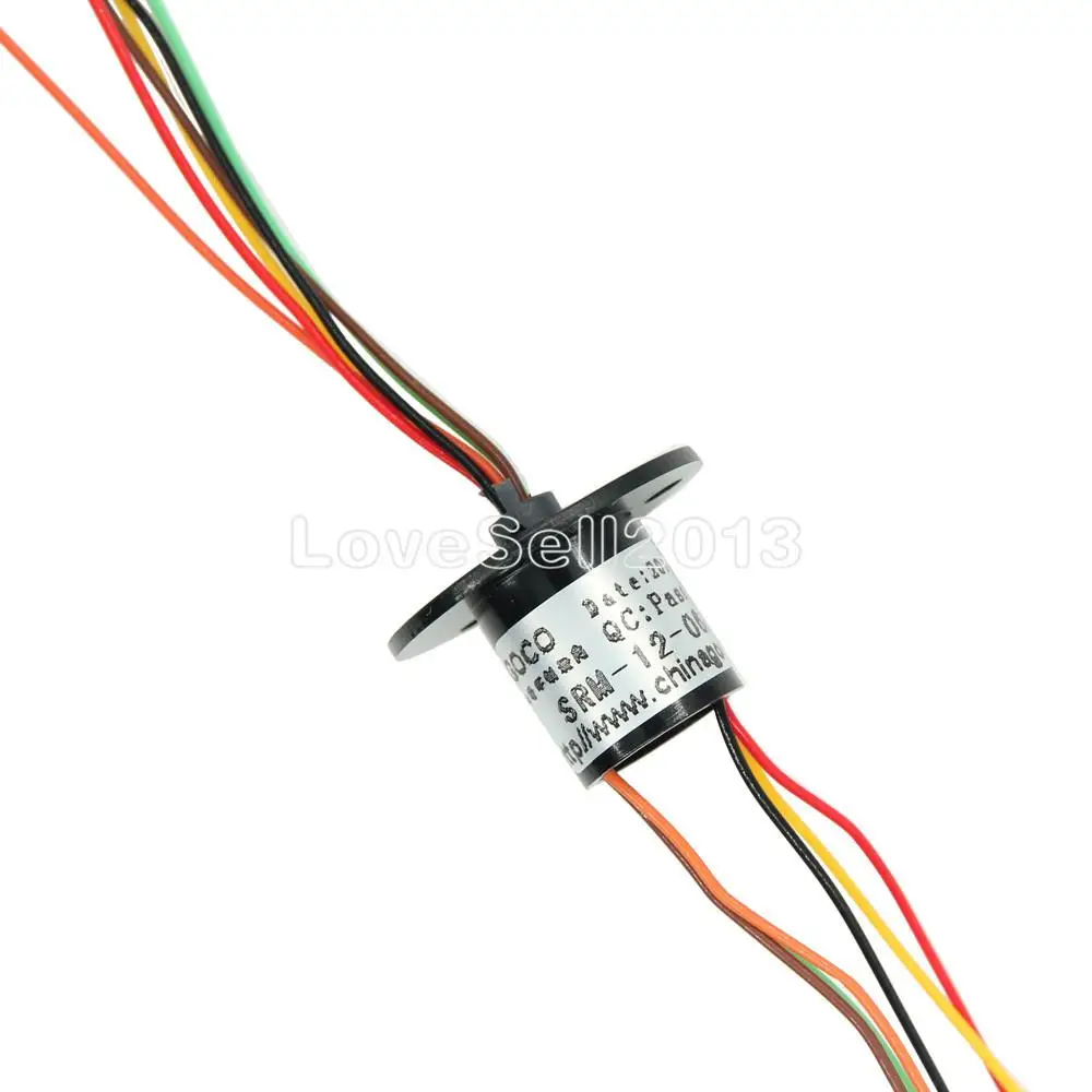 12.5mm 300Rpm 6 Wires CIRCUITSx2A Capsule Slip Ring AC 240V for Monitor Robotic