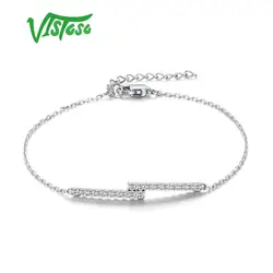 VISTOSO 14K White Gold Chic Bracelet For Lady Fancy Sparkling Diamond Classic Woman Bracelet Anniversary Engagement Fine Jewelry