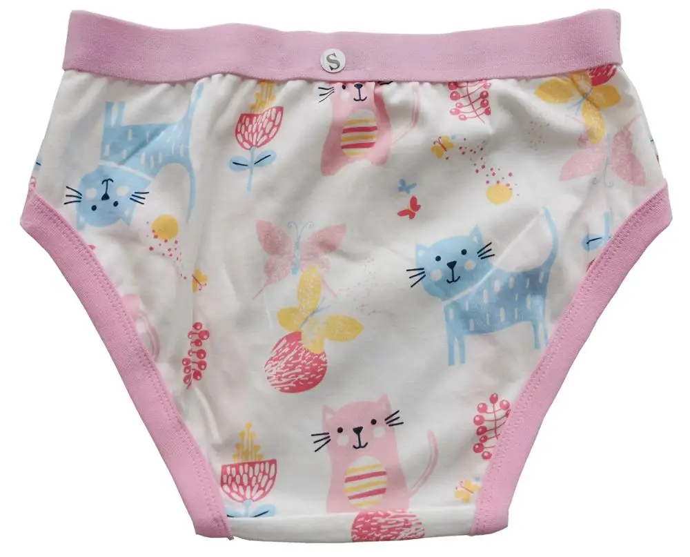 Pink cat cotton brief/women\'s cotton brief /women\'s underwear/cotton brief for women