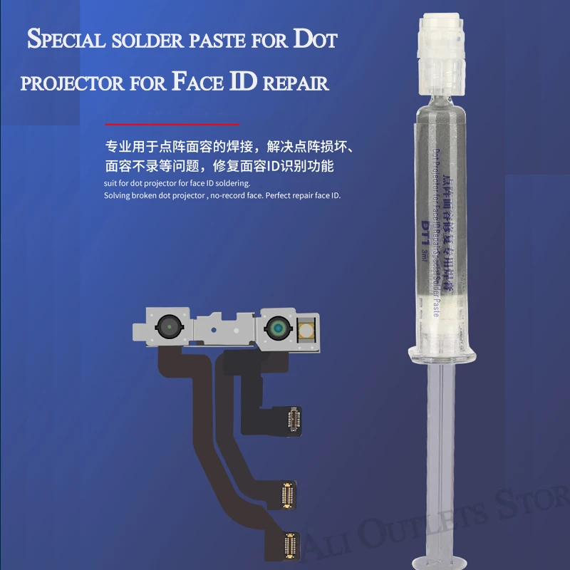 

MECHANIC DT1 Solder Flux Paste Dot Projector Face ID Repair for Motherboard Dot Matrix Soldering and Reflow Repair Flux 3ml