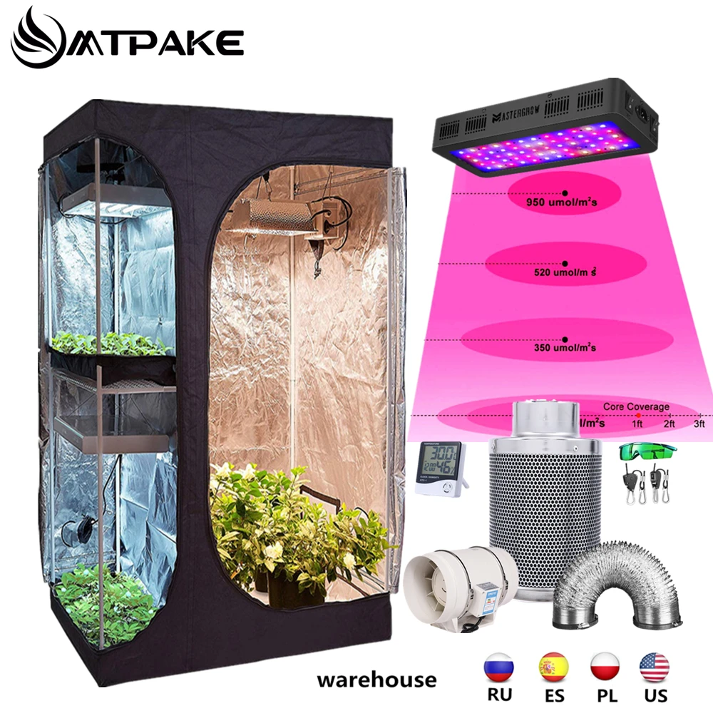 600D Grow tent Complete kit Growbox 2-in-1 Indoor Hydroponics plants Growing Tent For Greenhouse Indoor for Flower Plant Growing