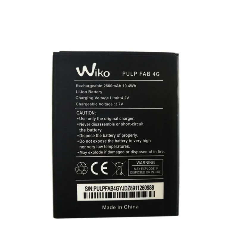 Nova bateria de substituição do telefone móvel para wiko ridge fab 4g