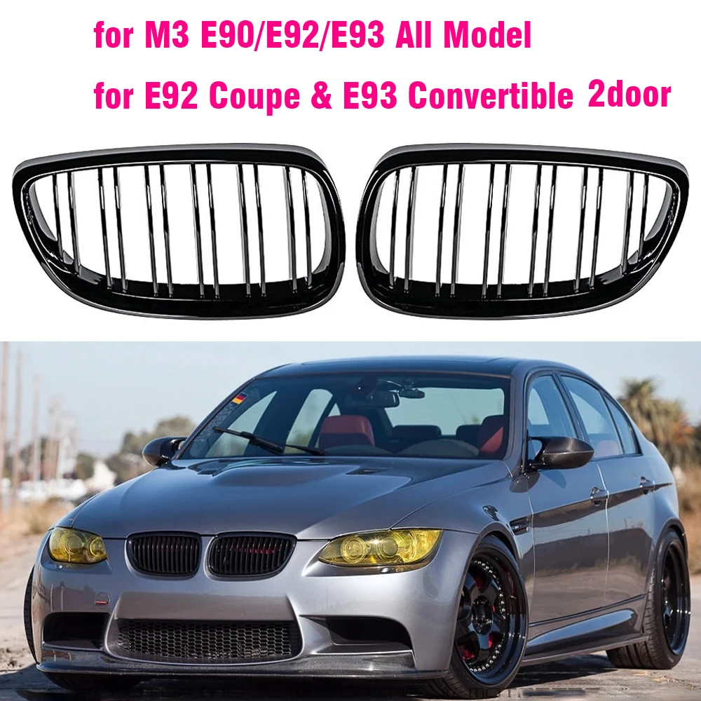 

Передняя решетка для BMW E92 E93 M3 2006-2009 2008-2013 3-Series E92 E93 2 двери Coupe 07-10 автомобильный Стайлинг глянцевый черный