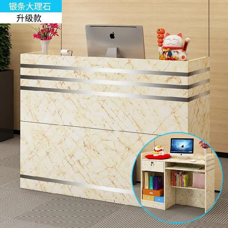 100cm New Bar Table Small Shop Front Desk Bakery Shop Beauty Salon Storage Reception Desks Contemporary Furniture Cashier Desk