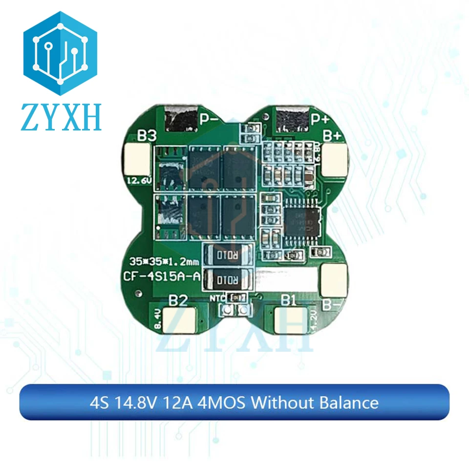 BMS 4S 18A 12A 16.8V 18650 Lithium Battery Packs Charge Board Overcharge/Short Circuit Protection For Power Bank/Electric Tools