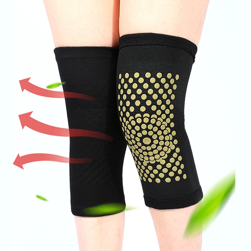 2pcs Tourmaline Self Heating Support Knee Pad Knee Brace Warm for Arthritis Joint Pain Relief and Injury Recovery Leg Care Brace