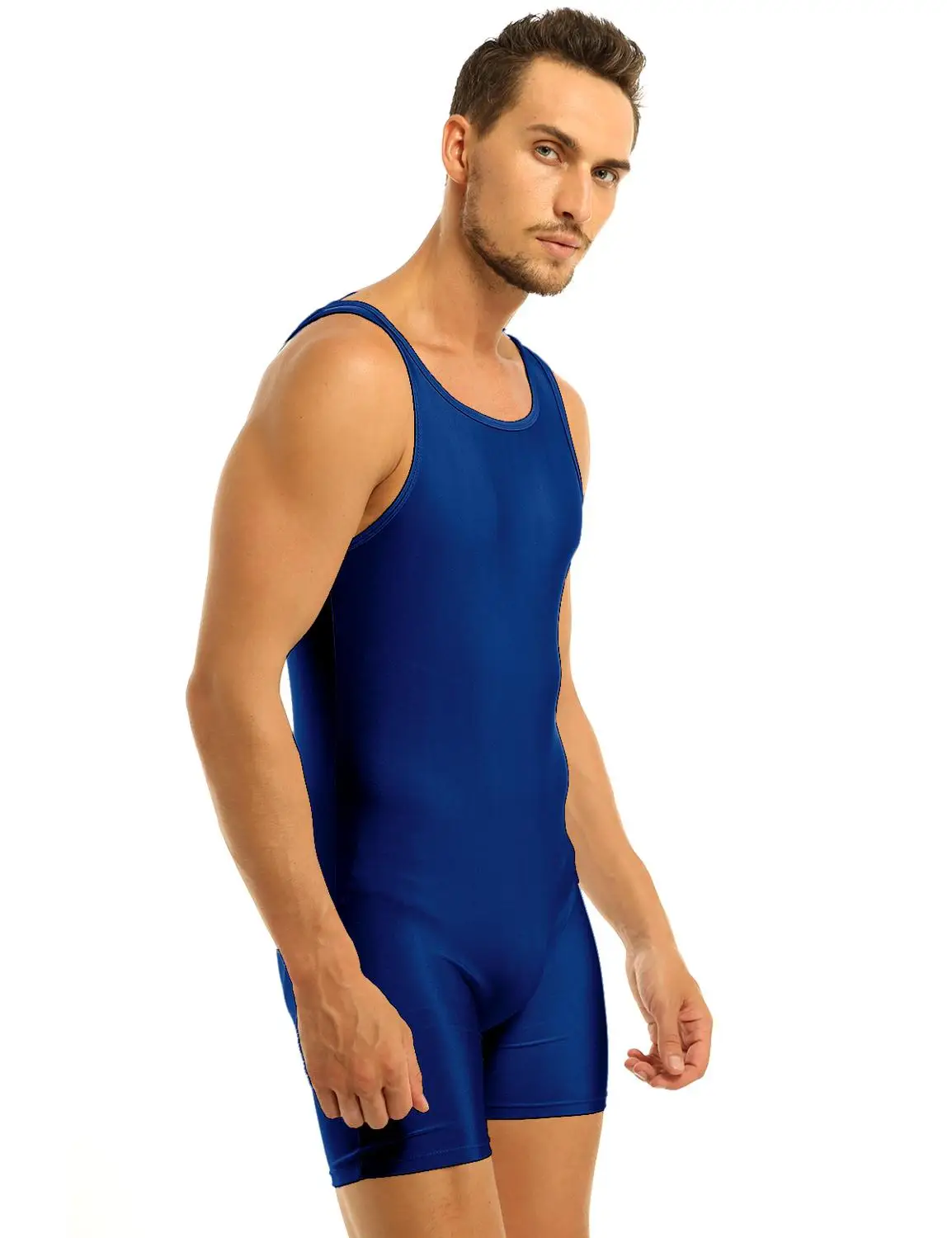 Maschio Mens Unitards Bodysuit costumi di danza classica corpo stretto costume da bagno per costumi da ballo stretto Body Body Unitard