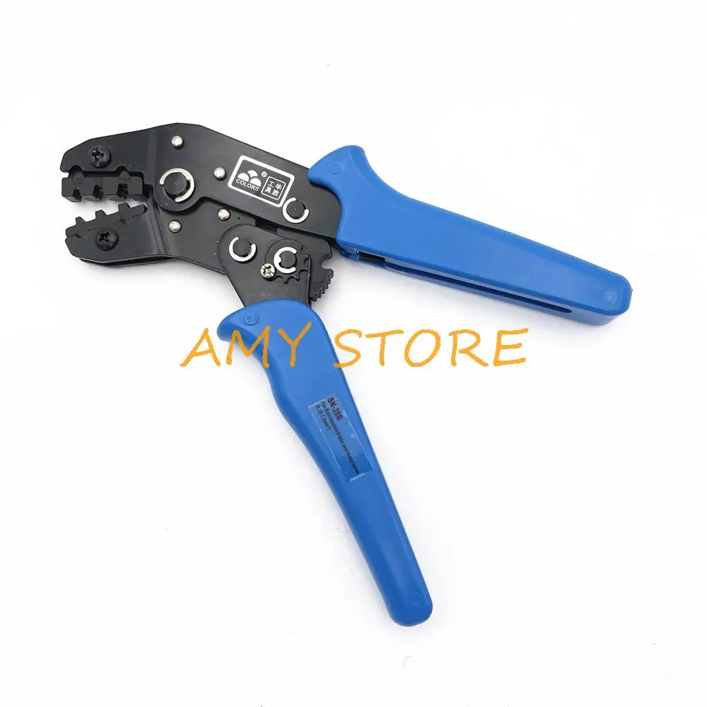 SN-28B Hand Mini European Style Crimping Plier Crimper For Non-Insulated Terminals Tabs 2.8mm2 Receptacles AWG 28-18 0.25-1mm2