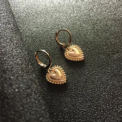 Very Cute Small Heart Charm Hoop Earrings School Picnic Daily Wearing Jewelry Stuff 2019 New Arrivlas
