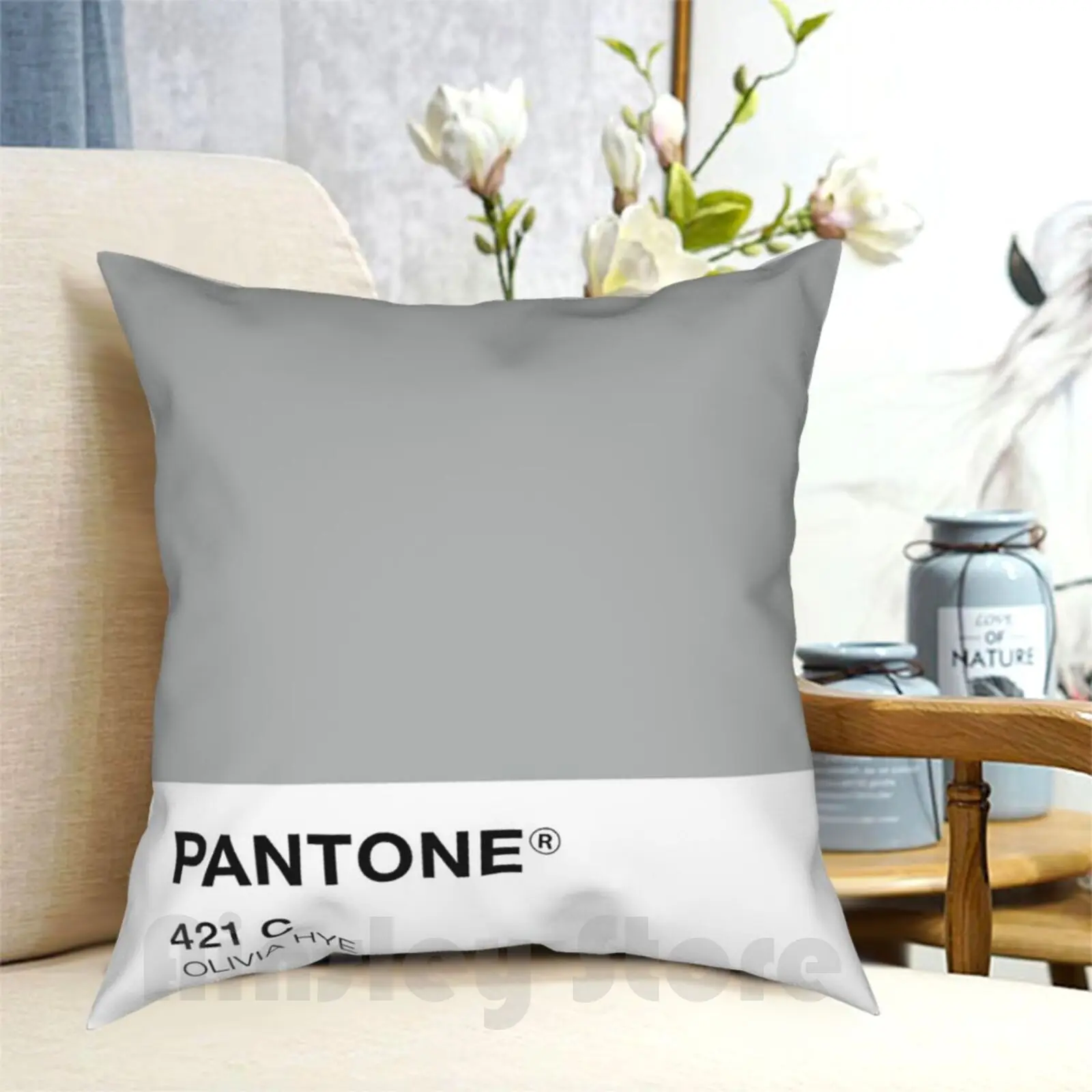 Loona Olivia Hye Pantone Color Pillow Case Printed Home Soft Throw Pillow Loona Olivia Hye Pantone Color Grey Loonaverse