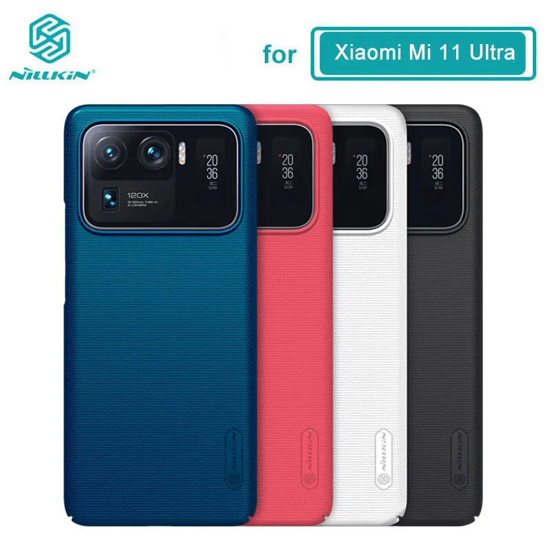 for Xiaomi Mi 11 Ultra Case Nillkin Frosted Shield PC Back Cover For Xiaomi Mi11 Lite Case With Phone Holder