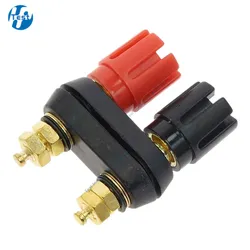 1pc Banana plugs Couple Terminals Red Black Connector Amplifier Terminal Binding Post Banana Speaker Plug Jack