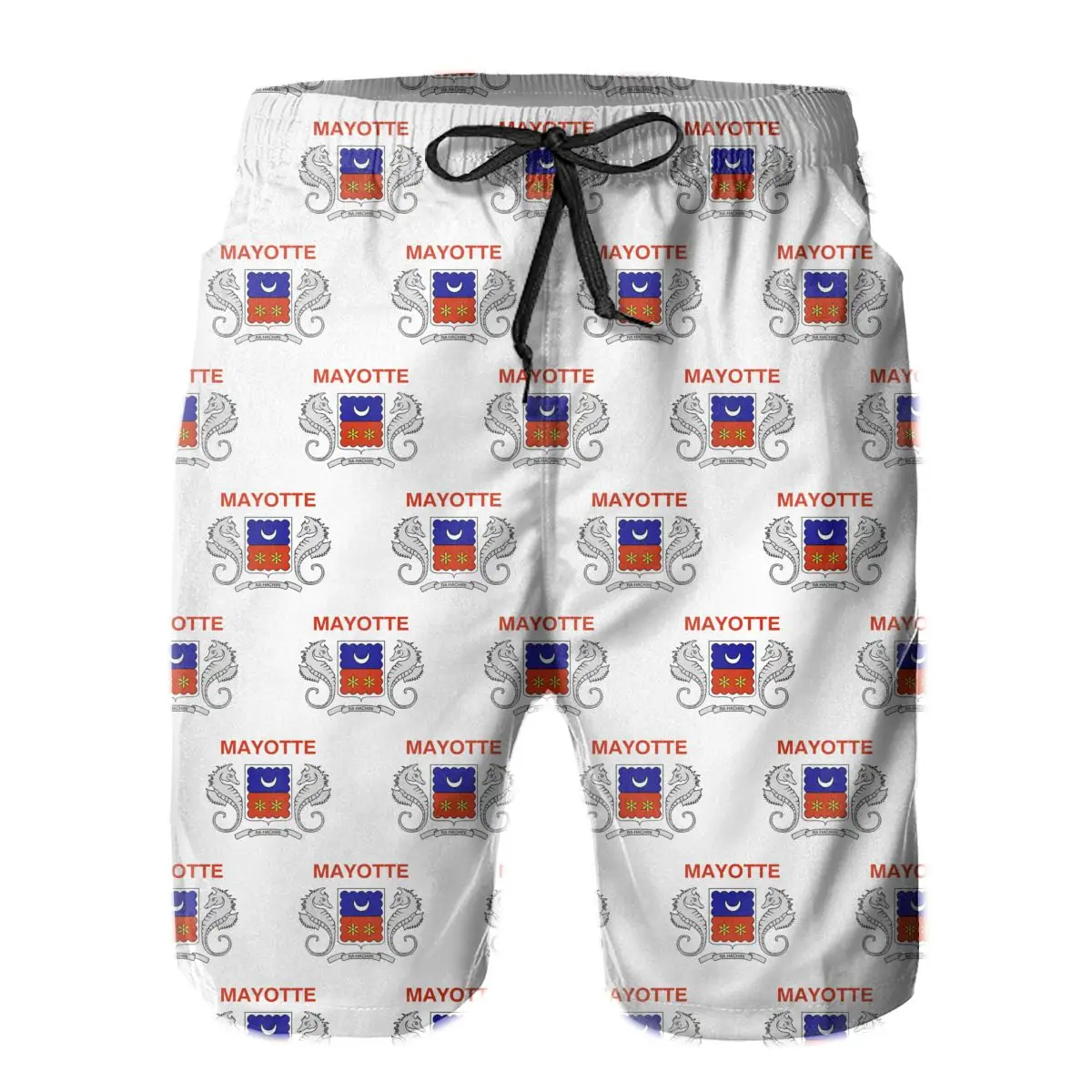 

Summer Men Causal Shorts Breathable Quick Dry Humor Flags of the regions of France Sports Flag Of Mayotte (local) Male Shorts