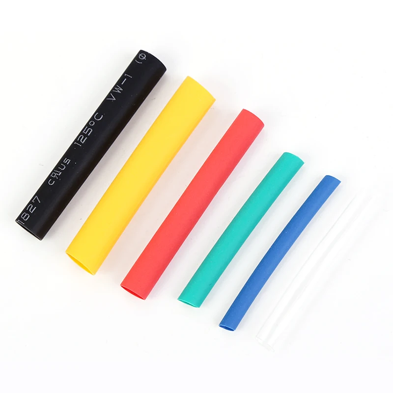 127/164/328/530pcs Heat Shrinkable Tube Kit Shrinking Assorted Polyolefin Insulation Sleeving 2:1 DIY Wire Repair shrink tube