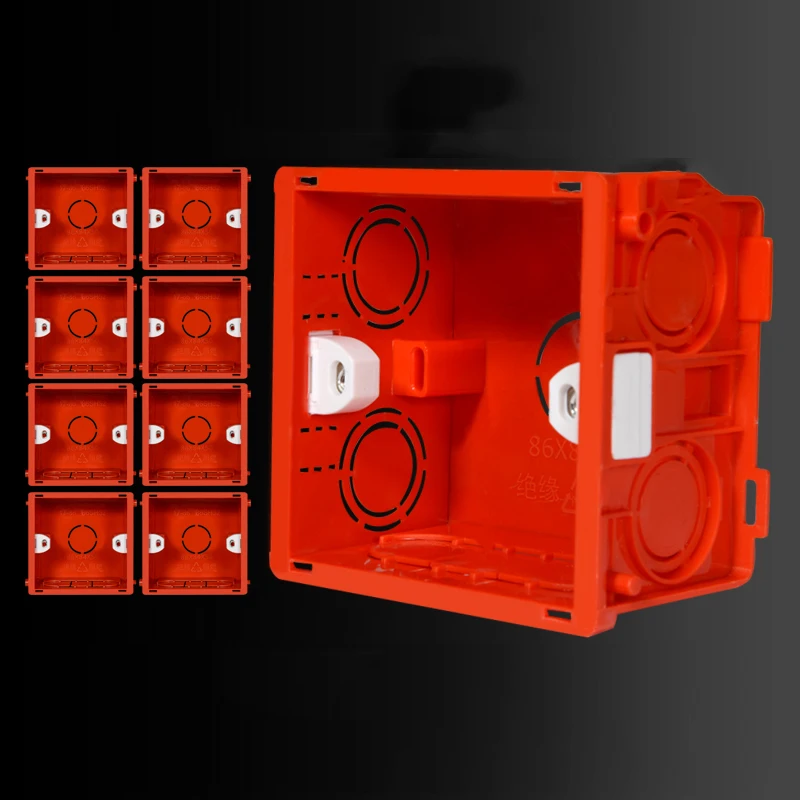 Flame Retardant Cassette Concealed Wiring Bottom Box Easy To Connect Universal Junction Box for 86 Type Wall Switch Socket