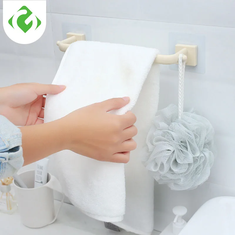 GUANYAO Viscose type plastic towel bar not damage the wall multi-purpose bathroom storage rack hand towel holder towel hanger