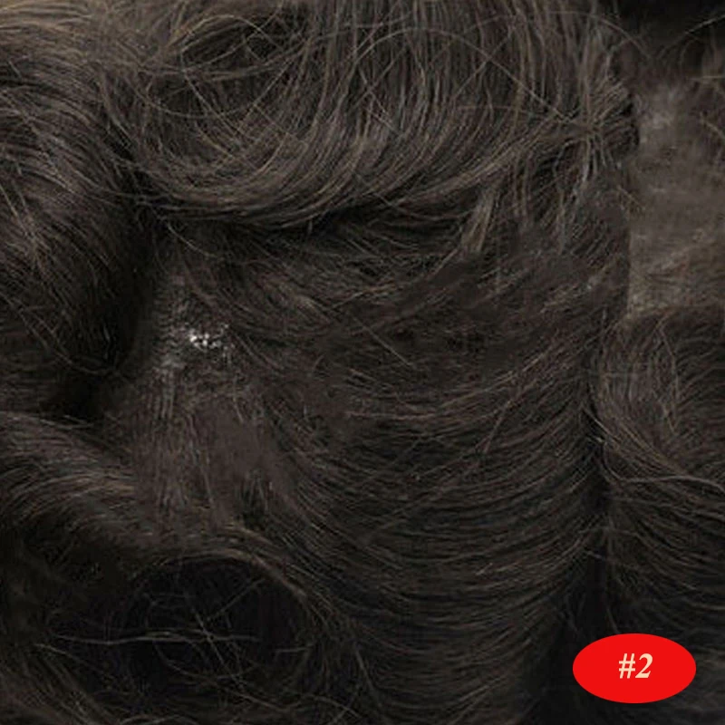 ISKIN Men Toupee Human Hair Curly Thin Skin PU Men's Capillary Prosthesis With Knots Indian Remy Hair System Unit Natural Wigs