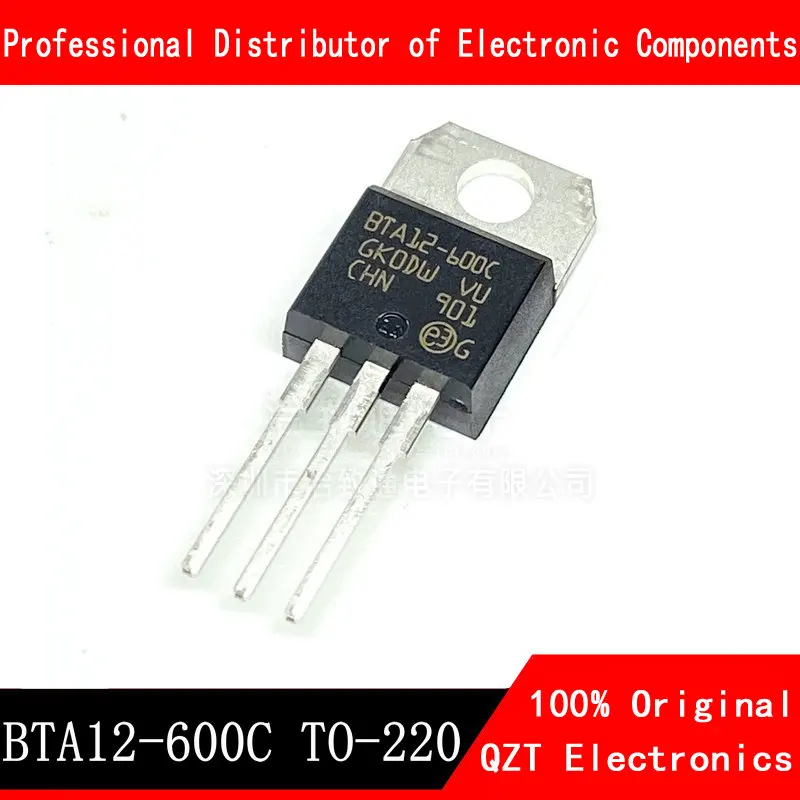 

10pcs/lot BTA12-600C TO220 BTA12-600 TO-220 12-600C BTA12 Triacs 12 Amp 600 Volt new original In Stock