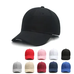 Gorra de béisbol para hombre y mujer, gorro negro con Cierre trasero, informal, Hip Hop, papá