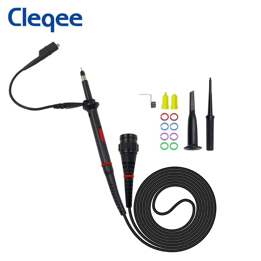 

Cleqee P7100 100MHz Oscilloscope Probe X1/X10 BNC Plug Test Probe with Protective Cap Scope for Oscilloscope 130CM