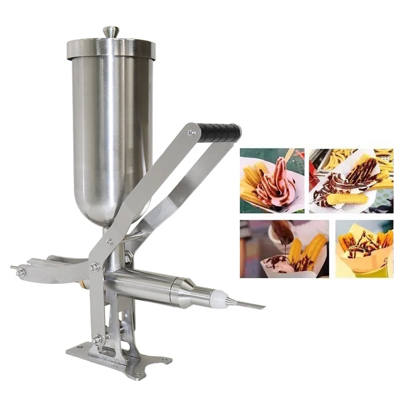 Commercial 5 L Churros Filling Machine Chocolate Cream and  Cake Filler  Stainless Steel Jam Sauce Filling Machine