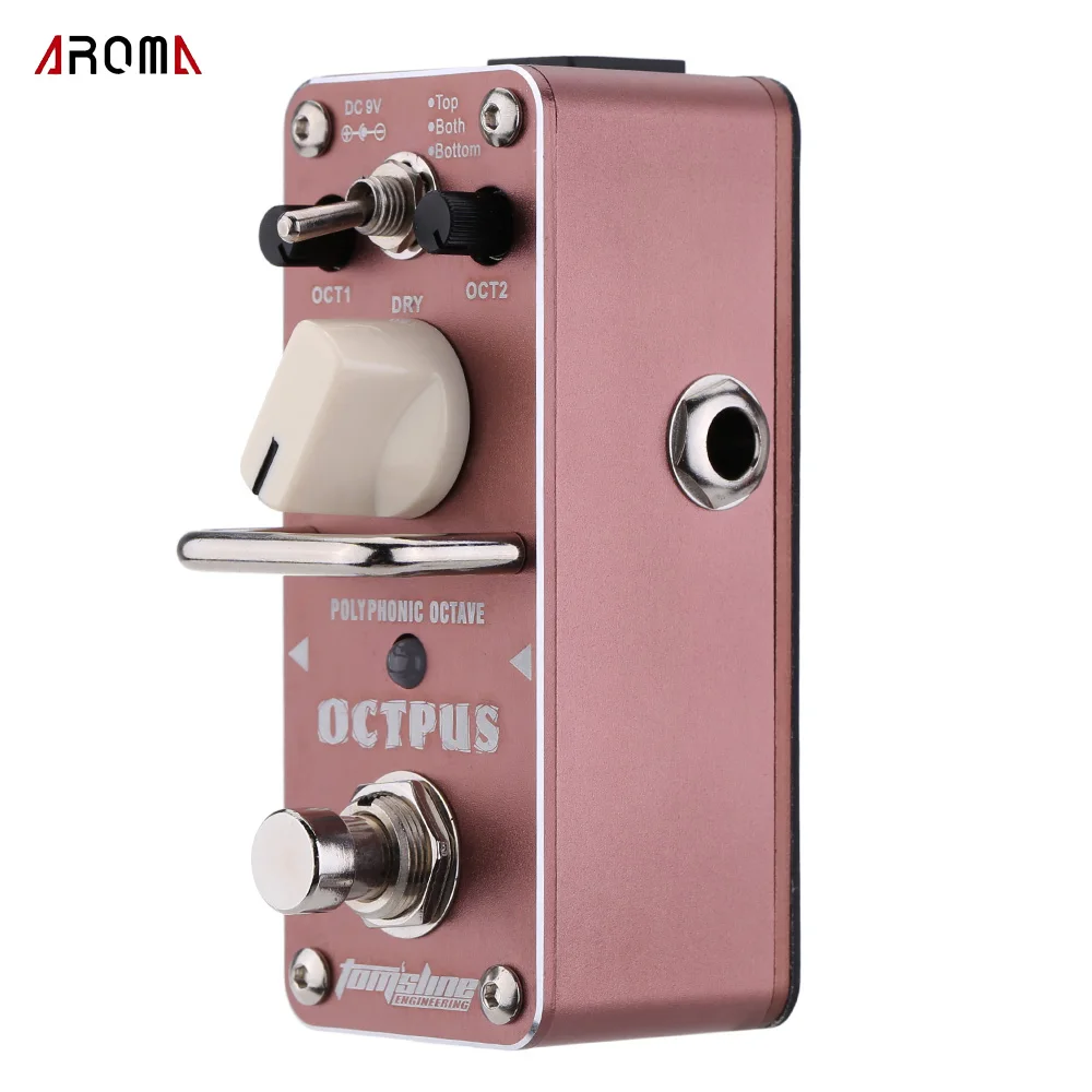 AROMA AOS-3 Octpus Polyphonic Octave Electric Guitar Effect Pedal Mini Single Effect with True Bypass guitar accessories parts