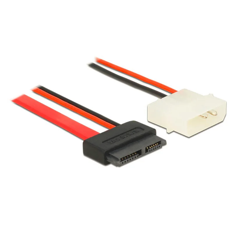 Тонкий кабель SATA 7 + 6 13Pin на SATA 7Pin + кабель преобразователя данных Molex Power 30 см для CD/DVD дисков