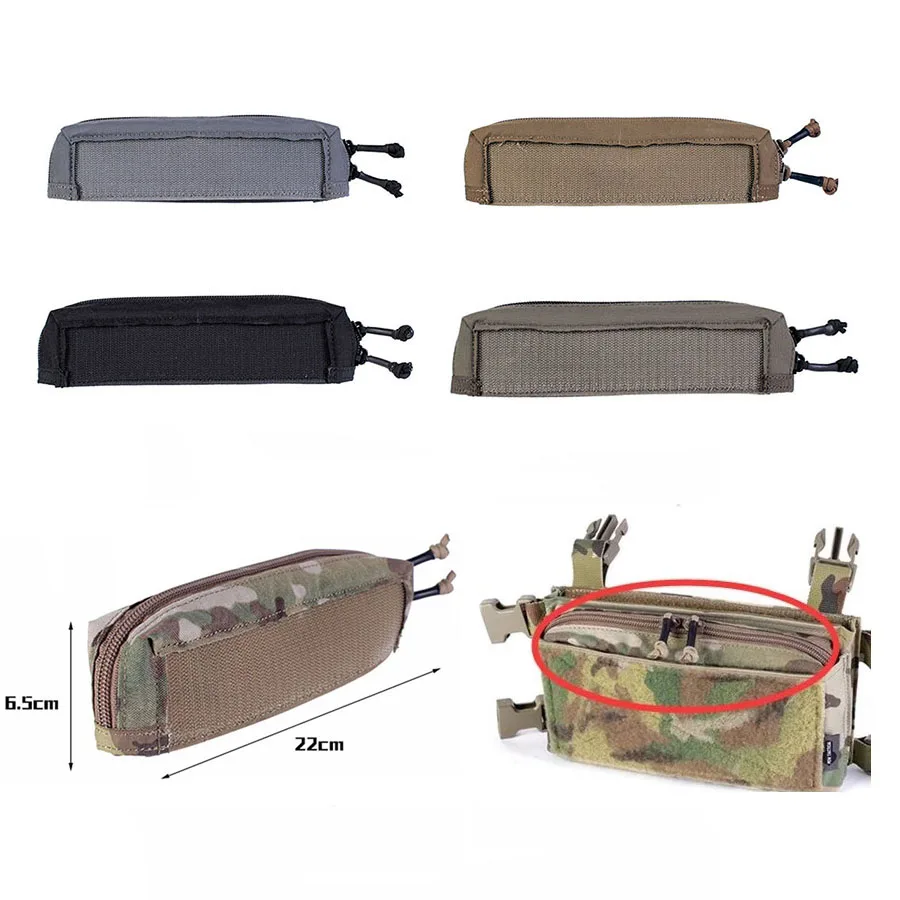 Chasis táctico pecho MOLLE MK3 MK4 con panel de cremallera