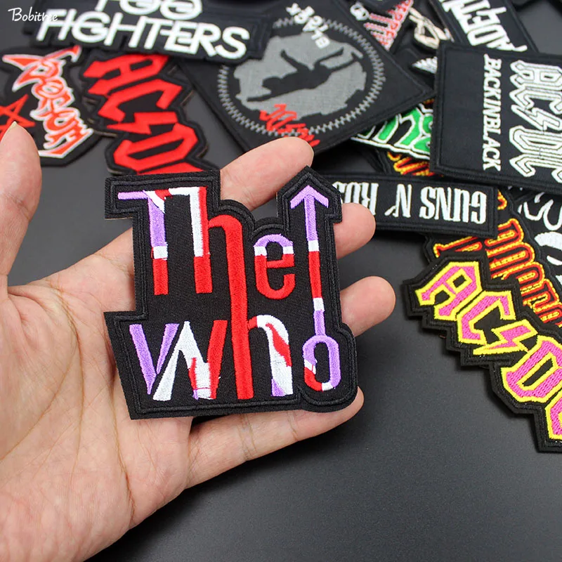 DIY Rock Bands Patches For Clothing Iron On Badge Embroidered Stickers Applique for Jacket Garment Apparel Accessories