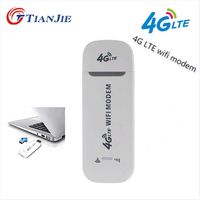 TIANJIE 4G LTE USB Modem Wifi Router Unlock Wireless CAR Adapter Network Sticker 3G SIM Card Slot Mobile Wi-Fi Dongle Hotspot