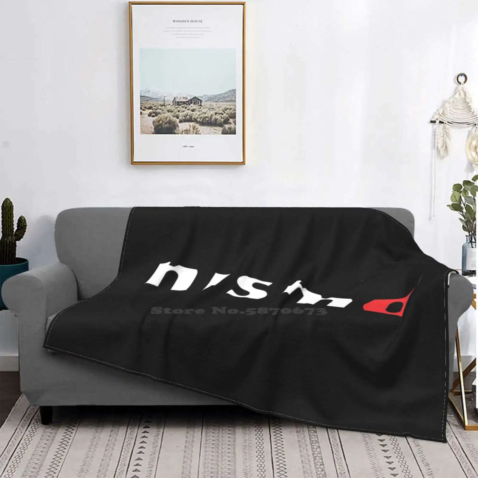 Nismo Logo All Sizes Soft Cover Blanket Home Decor Bedding Nismo Logo Car Vintage Classic Car Distressed Graphic Hot Rod Muscle