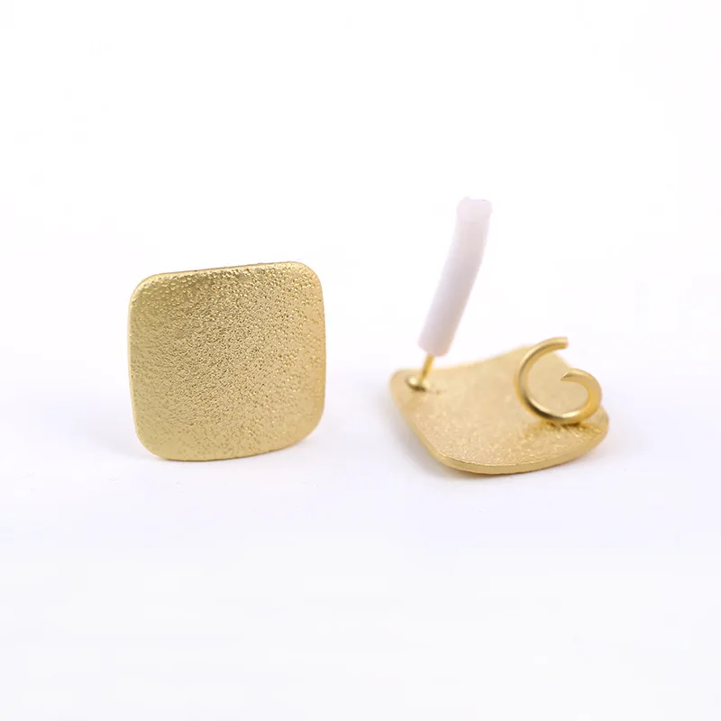 10pcs/set Stainless Steel Stud Earrings Base Golden Color Earrings Connectors for Diy Jewelry Making