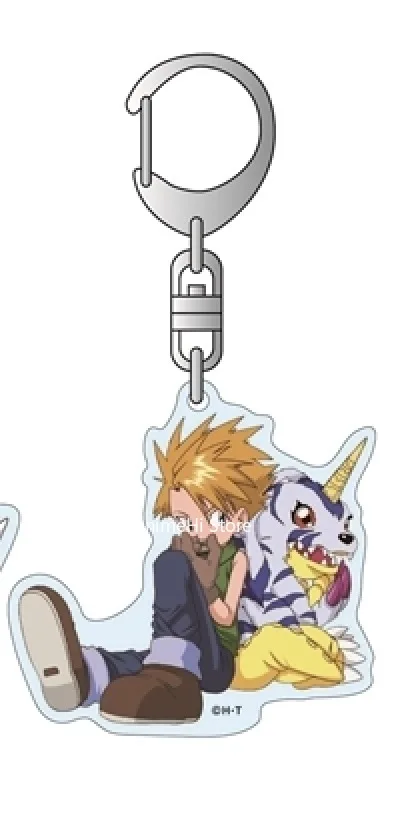 Anime Digital monster Digimon Keychain Figure Doll Taichi Yagami Ishida Yamato Acrylic Bag Pendant Keyring Collectible Gift