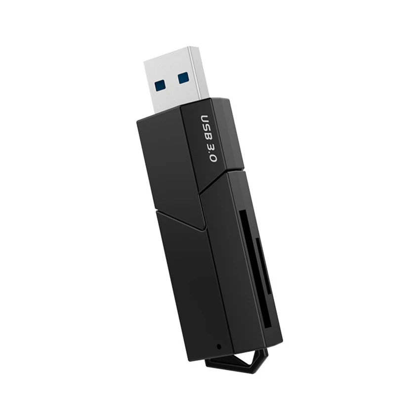 Adaptador de tarjetas de memoria portátil 2 en 1, lector de tarjetas de memoria 2 en 1, 5gbps, USB 3,0, Adaptador SD TF para ordenador