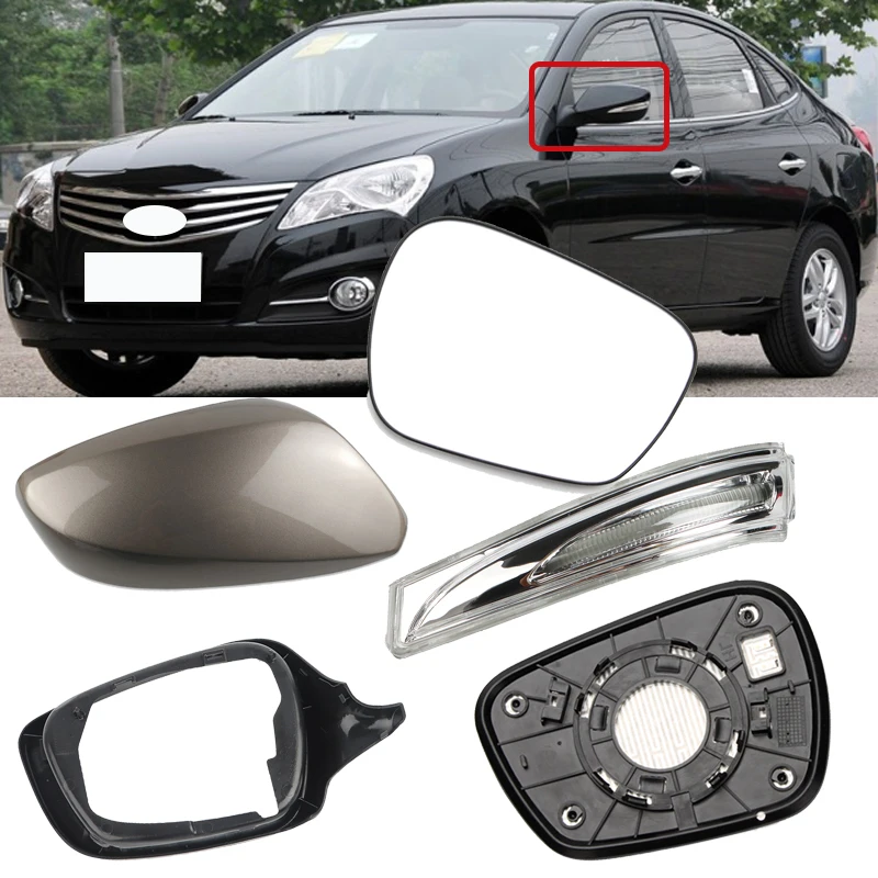 Roavia For Hyundai Elantra 2010-2015 Car Side Rear View Mirror Turn Signal Light Lamp Rearview Mirror Frame Cover Mirror Lens