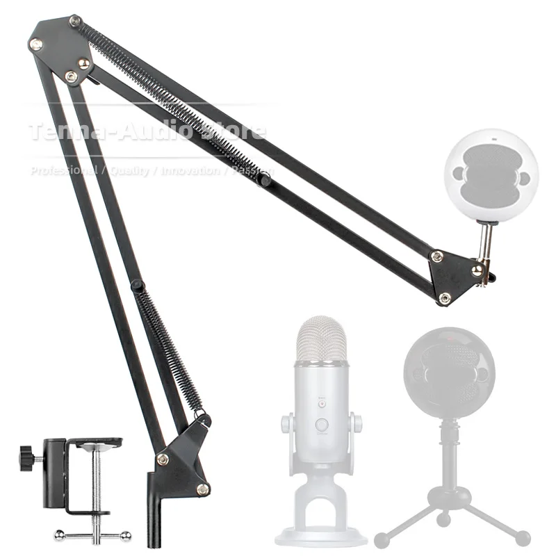 

Tabletop Clamp Suspension Scissor Mic Boom Arm For Blue Yeti Pro Snowball Microphone Stand Table Desk Top Recording Holder Mount