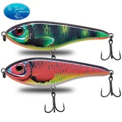 150mm 81g 24 Colors CFLURE Slow Sinking JerkBait Muskie Pike Big VIB Bass Fishing Lure Hard Jerkbait Black Hooks