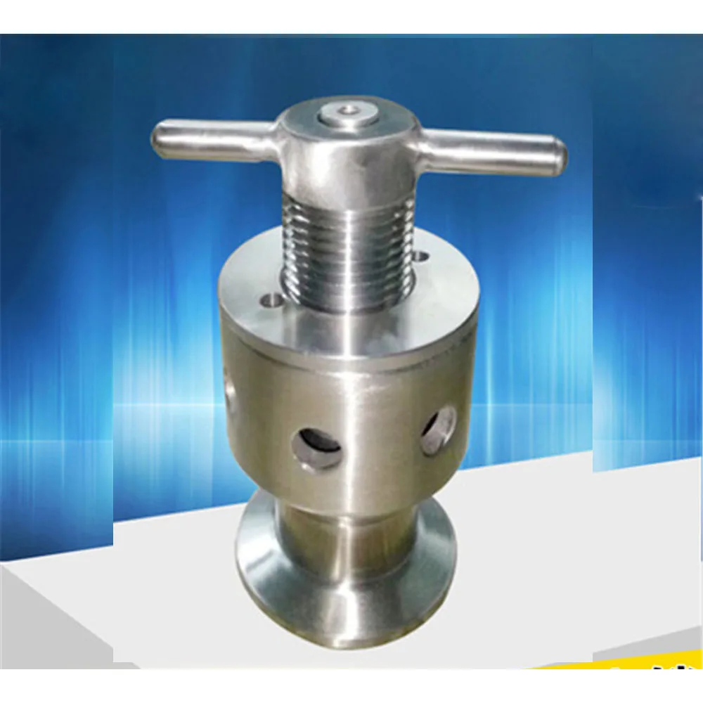 

1.5" Tri Clamp 0.5-6 Bar Adjustable Pressure Relief Safety Valve Sanitary SS304 Stainless Steel Beer Brewing Fermenter Keg