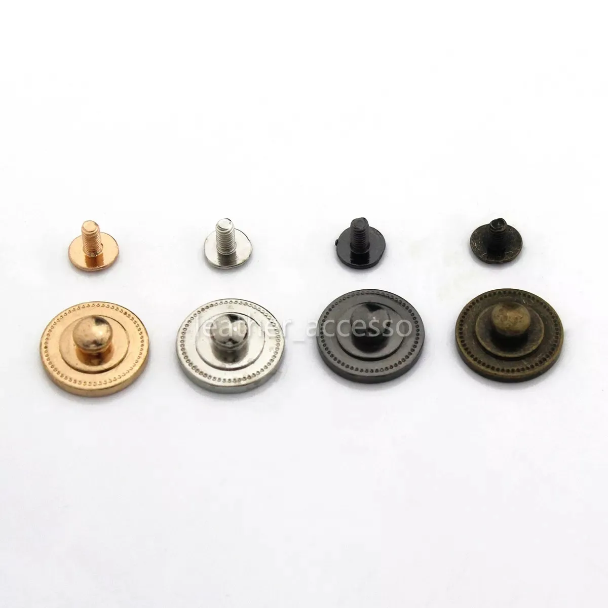 4pcs Brass Screw Back Rivets for Bag Base Studs and Leather Studs Nail Garment Leather Craft Belt Wallet Bag Decoration Hardware