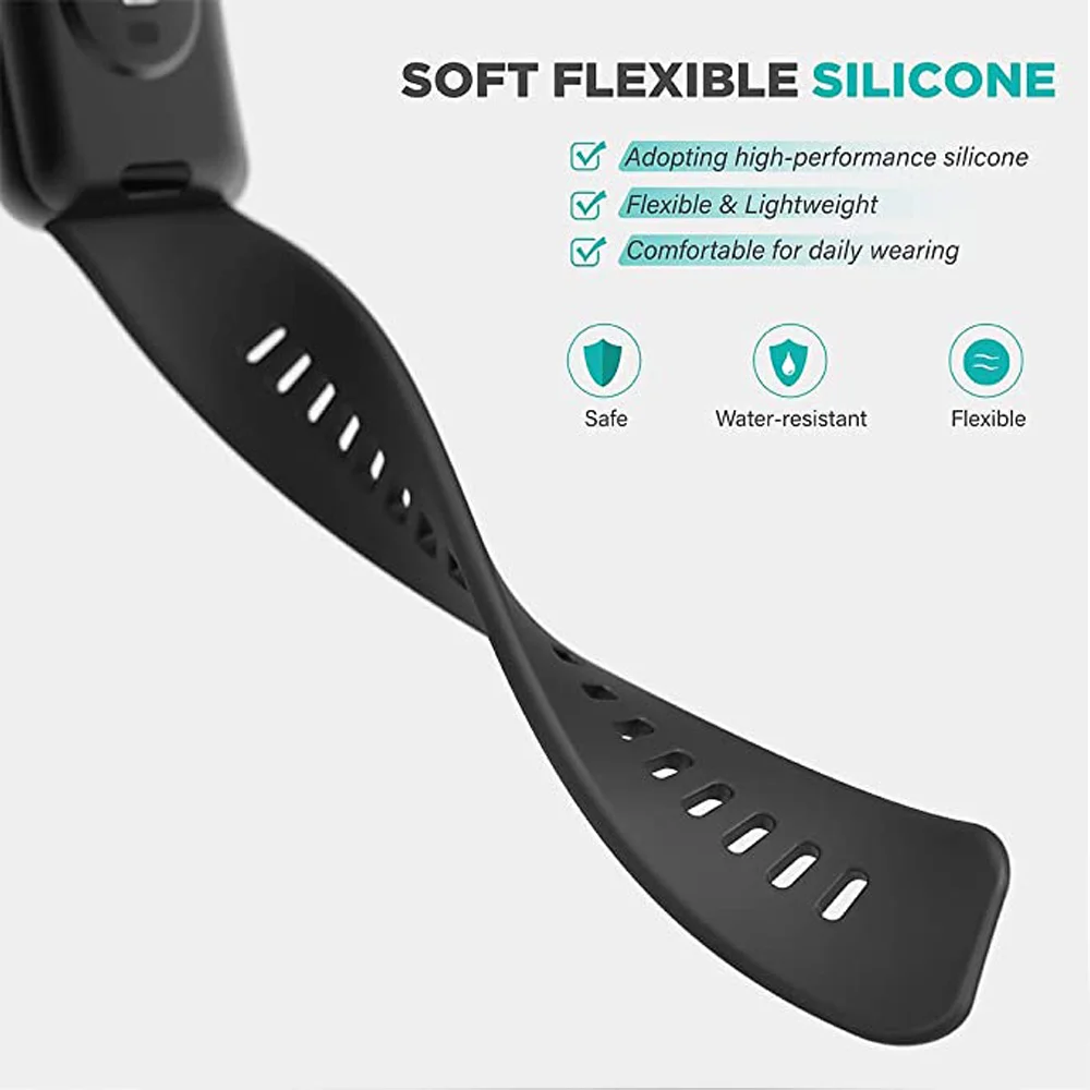 Tali Silikon untuk Jam Tangan Huawei Gelang Jam Pas Gelang Pengganti Gelang untuk Aksesori Jam Tangan Pintar Huawei Fit