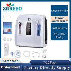 Portable Oxygen Concentrator 1-6L Adjustable 30%-90% Oxygen Machine O2 Bar for Home Use Atomization