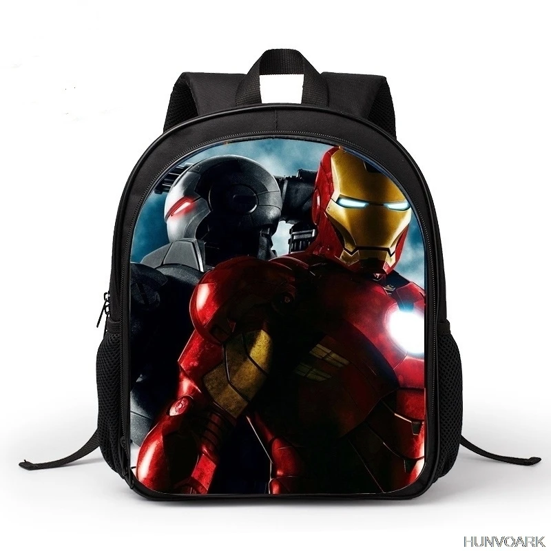 12 inch Ironman Kids Backpack Children School Bags For Boys Girls Orthopedic Children Boy BookBag Knapsack Mochila