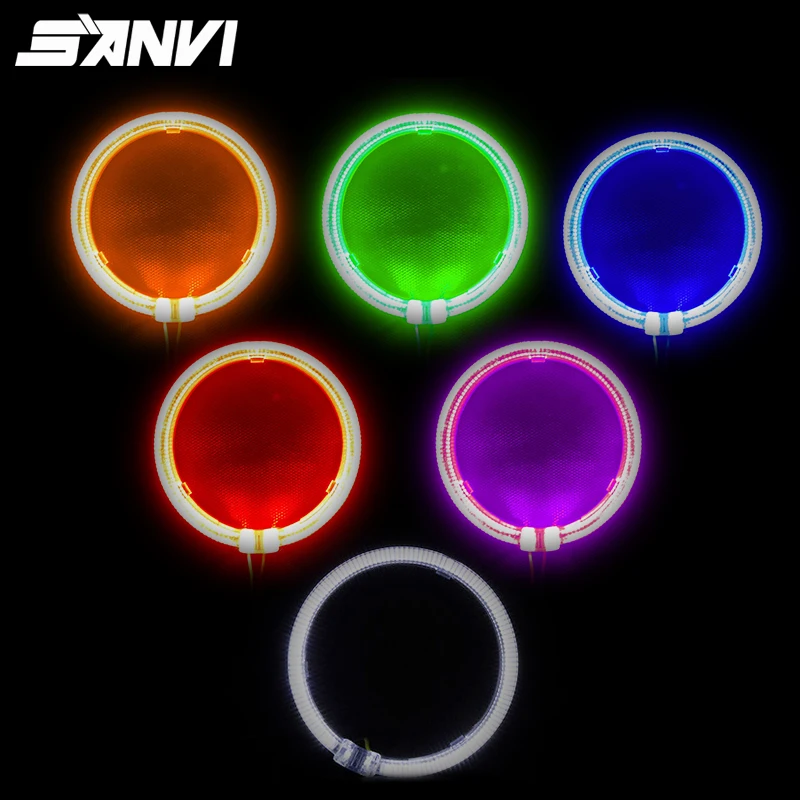 Sanvi 2 Pcs 80MM 95MM Led Angel Eyes For 2.5 Inches 3 Inches Mask For 2.5Inch 3…