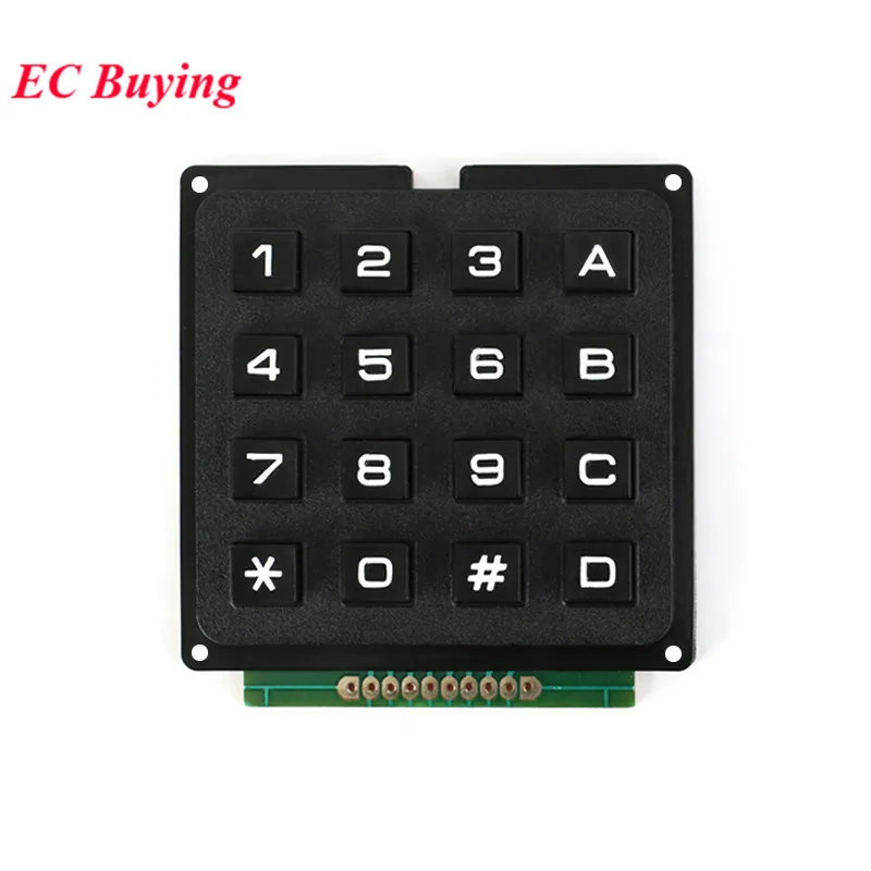 3*4 4*4 Matrix Switch Keyboard Keypad Array Module ABS Plastic Keys 4x4 3x4 12 16 Key Button Membrane Switch DIY Kit for Arduino