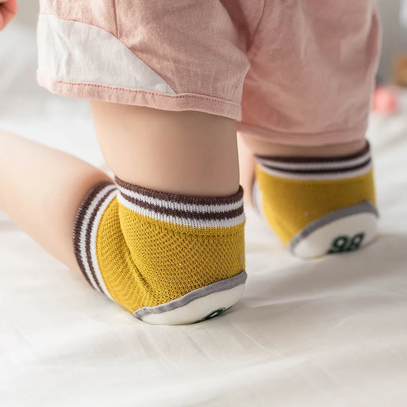 Protetor de joelho do bebê Pad, segurança infantil rastejando cotovelo almofada, crianças infantis, perna quente, suporte, 1 par