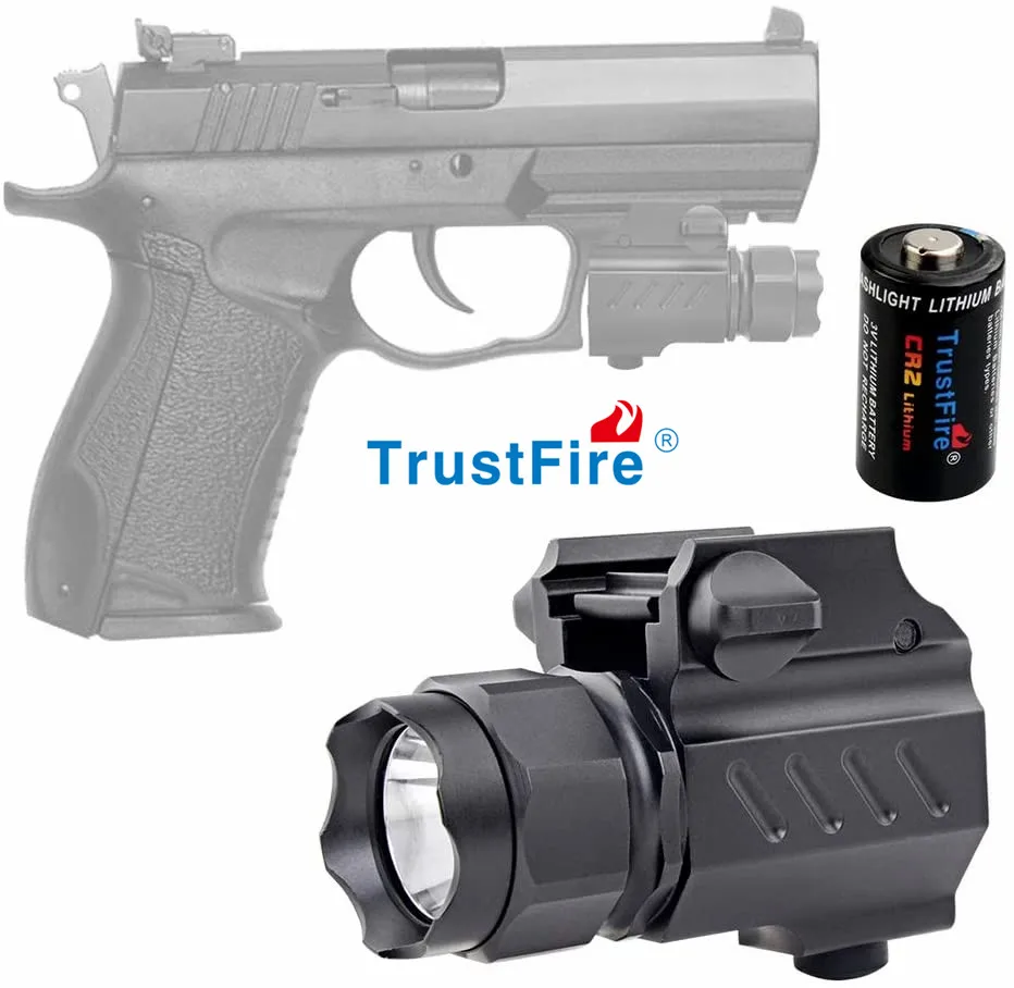 

TrustFire G01 Pistol Light 210LM 2Mode Tactical Gun Weapon Flashlight Torch Mount Light for Glock 17 19 21 22 and Picatinny Rail