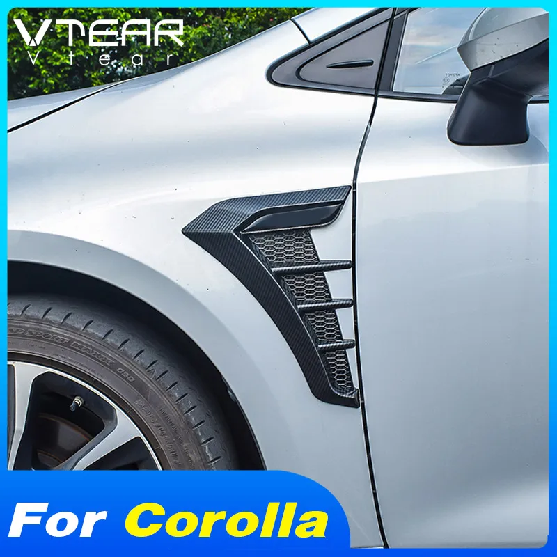 Vtear Exterior Body Detail Decoration Fender Cover Leaf Spoiler Accessories Car Anti Scratch Parts For Toyota Corolla Sedan 2023