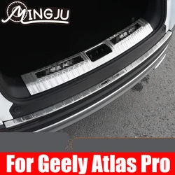 Per Geely Atlas Pro Azkarra 2021 accessori auto protezione paraurti posteriore in acciaio inossidabile di alta qualità piastra del battistrada della protezione del bagagliaio