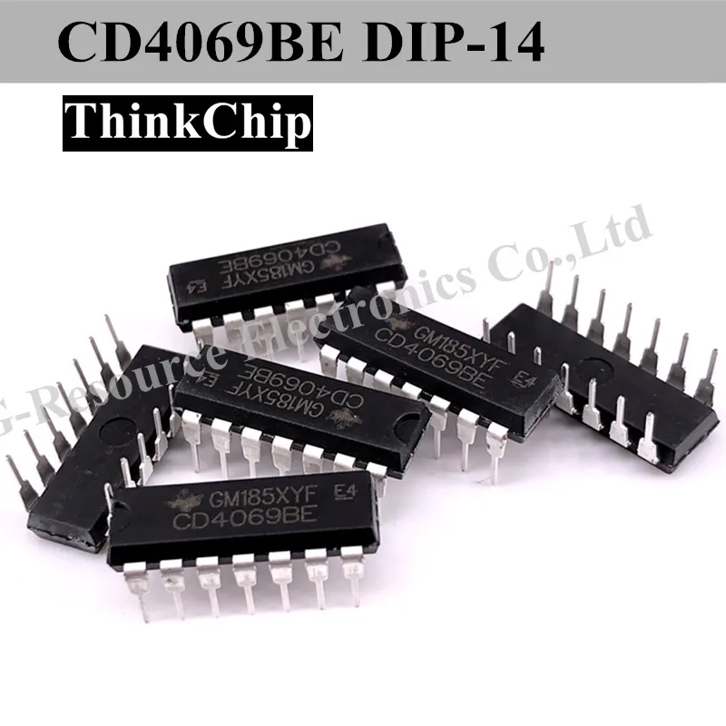 (10pcs) CD4069BE DIP-14 CD4069 DIP14 4069BE DIP INVERTER CIRCUIT CMOS IC